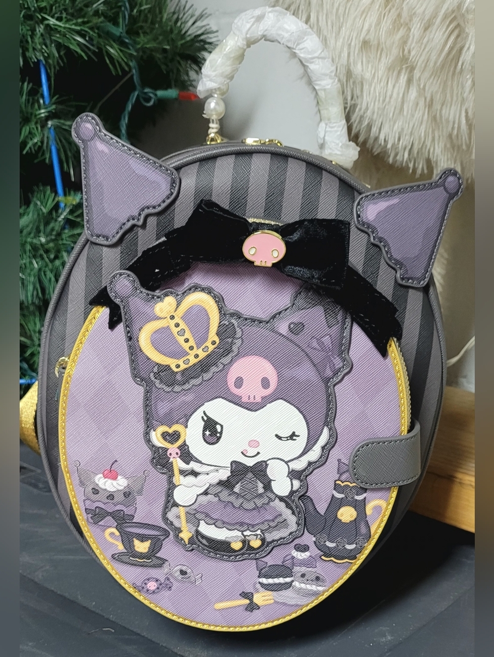 Loungefly X Sanrio Kuromi 20th Anniversary Cameo Mini Backpack